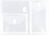 JAM PAPER Multi Pocket Envelopes, Plastic with Hook & Loop Closure, 3 Pockets, Letter Booklet, 9 3/4 x 13, Clear,