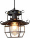 Ncescmal Pendant Lights, Retro Vintage Industrial Metal Cage Ceiling Light Antique Glass Wall