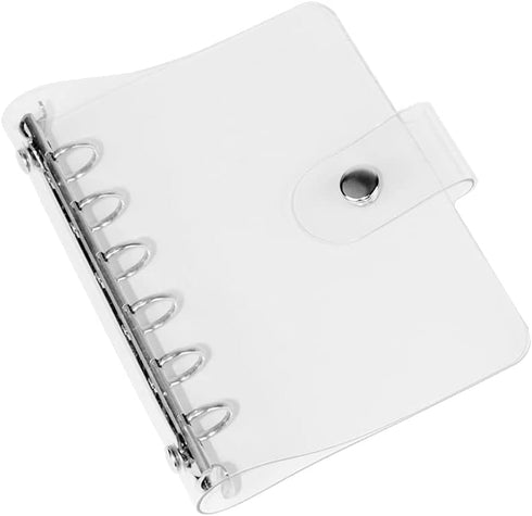 Personal A7 Size 6-Ring Pocket Size Clear Binder Covers - Soft PVC Notebook Round Ring Binder Cover Protector