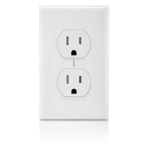 Leviton T5320-WMP 15 Amp 125V Tamper Resistant Duplex Receptacle, White, 10 Count