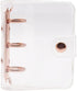 Mini Size Clear 3-Ring Binder Cover, Refillable PVC Notebook Binder with Snap Button Closure for 3-Holes Filler Paper