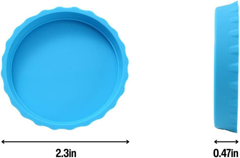 Emptycolor 6 Pack Silicone Soda Can Cover, Reusable Soda Can Lids to Keep Carbonation, BPA Free Pop Can Caps Tops