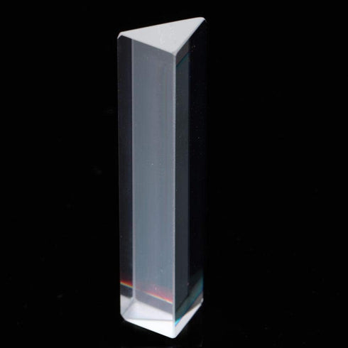 K9 (15x15x87mm) Optical Glass Triangular Prism Crystal Rainbow Maker for Physics Education, Light Spectrum, Photo