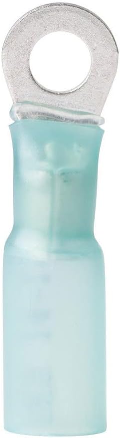 ANCOR MARINE GRADE 311299 Electrical Heat Shrink Ring Terminals, 100-Pack, 16 to 14-Gauge, Size 8 Screw