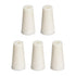 Solid Lab Rubber Stoppers Drilled Silicone Plugs, 5Pcs for 8-12mm Glass Ports