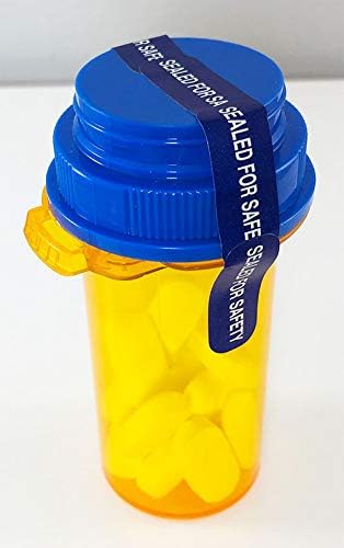 Sealed for Safety Labels 0.375 x 1 Inch - 500 Total Adhesive Stickers on a Roll