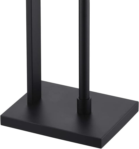 304 Miyili Matte Black Freestanding Toilet Paper Holder with Shelf, Premium SUS Stainless Steel Bathroom Storage