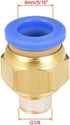 uxcell Straight Pneumatic Push to Quick Connect Fittings G1/8 Male x 8mm Tube OD 8pcs by uxcell