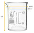 EISCO 12PK Beakers, 10ml Low Form with Spout, White Graduations, Borosilicate 3.3 Glass