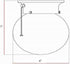 Millbridge 6 Inch Closet 519264 Design House Globe Diameter Indoor Ceiling Light Fixture with Pull Chain, for Bedroom