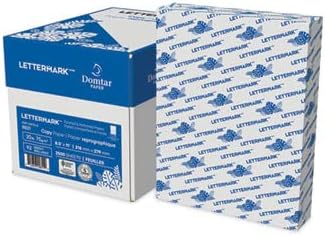 Lettermark 92 3.66" 20 lb 8.5 11, 500/Ream Custom Cut-Sheet Copy Paper, Bright, Micro-Perforated from Bottom, Bond