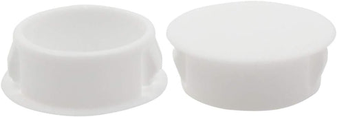 Zorfeter 30 Pcs White Hole Plugs - 25mm (1 inch) Flush Type Plastic Plugs for Furniture and Fencing