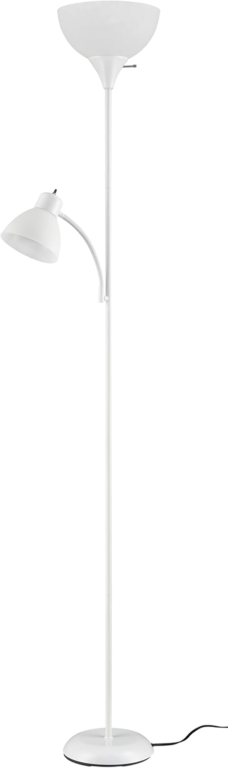 CNEIESD 72-Inch Dual-Light Combination Floor Lamp - Modern Design for Multi-Scene Use (White)