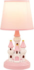 Ecliptix Kids Table Lamp, Adorable 14 Inch Castle Style Kids Desk Lamp, Pink