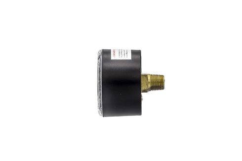 PIC Gauges 102D-158I Center Back Mount Dry Pressure Gauge, 1.5" Dial, 0/400 psi Range, Black Steel Case