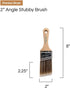 Vermeer 4-Pack Paint Brushes, 2" Angle Stubby Brushes for All Latex and Oil Paints & Stains, Home Improvement