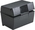 Oxford 01351 Plastic Index Card Flip Top File Box, Holds 300 3 x 5 Cards, Matte Black (1 EA)