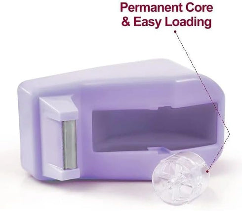 Purple Desktop Tape Dispenser, Weighted Non-Skid Base, Heavy Duty Cute Tape Dispenser for Office Packaging