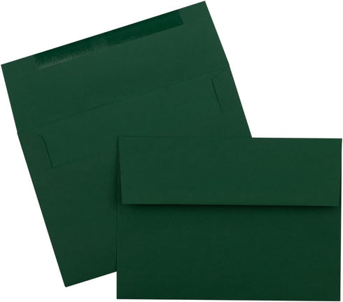 JAM PAPER A7 Premium Invitation Envelopes - 5 1/4 x 7 1/4 - Dark Green - 50/Pack