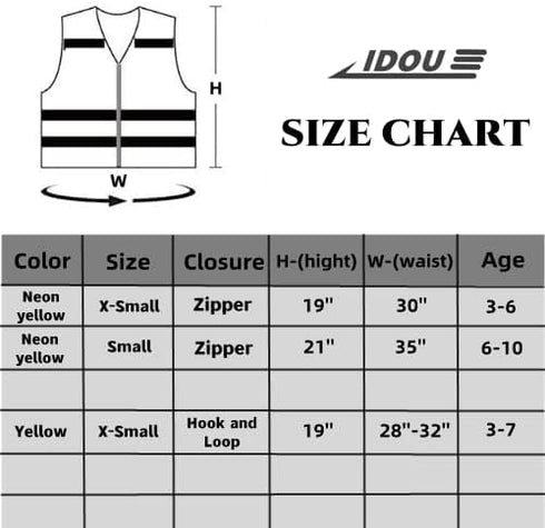Hi Vis Kids Safety Vest with 2 Reflective Bands & Bag, Toddler Construction Vest for Cycling & Running