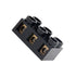 2pcs 500V 60A 3 Position Dual Row Screw Terminal Block, Black Electrical Barrier Terminal Strip for Power Distribution