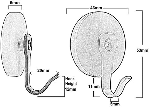 2-Pack Magnetic Wreath Hanger, Place One Magnet on Either Side of Glass or Use Separately on Metal Steel Door