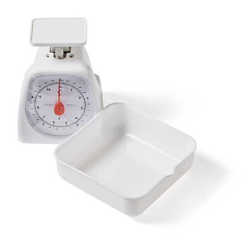 hand2mind Dual-Dial Analog Platform Scale, 5 kg Kitchen Weighing Scales for Classroom Supplies