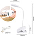 SUNLONG Clip on Light, 3 Color Portable Desk Lamp, Wall-Mounted Mini Clip Lamp, Battery Operated Reading Light for Dorm
