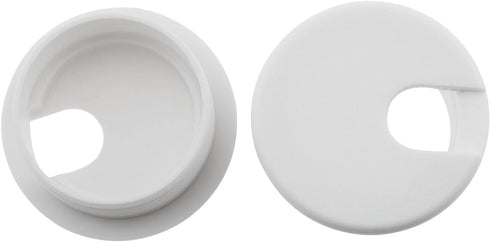 2PCS Desk Grommet, 1-1/2inch / 38mm Wire Cord Cable Hole Cover, Plastic Organizer for Office PC Desk, White