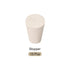 Solid Lab Rubber Stoppers, Drilled Silicone Plugs for Glass Ports, Pipe Mouths, 8-13mm, White, 15Pcs