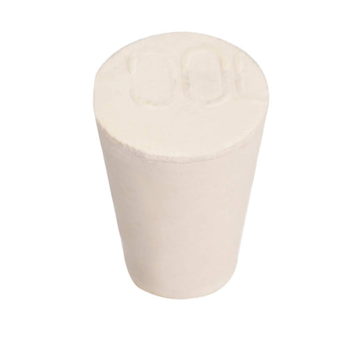 uxcell White Solid Rubber Stopper Tapered Shape for Lab Tube Size 8-11mm, 15Pcs