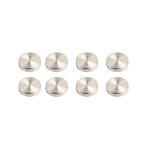 Mirror Screws 304 Stainless Steel Cap Decorative Cover Nails, Solid Standoff Screws for Bathroom, Brushed Silver