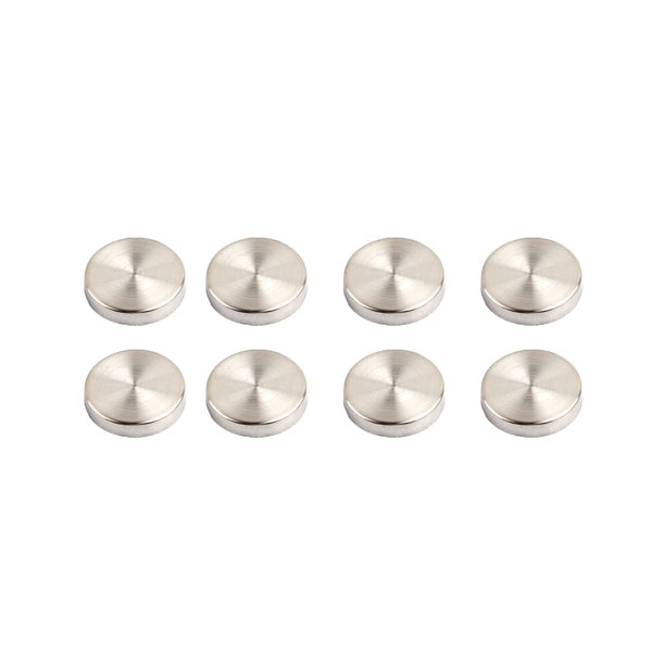Mirror Screws 304 Stainless Steel Cap Decorative Cover Nails, Solid Standoff Screws for Bathroom, Brushed Silver