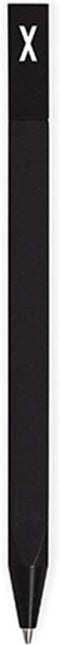 Design Letters Personalised Engraved Black Ballpoint Ink Pen with Initial Ideal Stationary