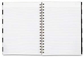 Cambridge Business Notebook, Hardcover, 80 Sheets, Black/White Stripe Fashion, 9-1/2 x 7 Inches (59012)