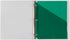 JAM PAPER Plastic Binder Dividers with Pocket - 11 3/16 x 9 1/4 - Green - 6/Pack