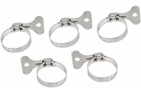 Assortment of 15 Adjustable Hose Clamps, 304 Stainless Steel, Ideal for Plumbing, Automotive, Mechanical