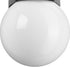 1-Light Progress Lighting Polycarbonate Outdoor White Acrylic Shade Modern Outdoor Wall Light Textured Black