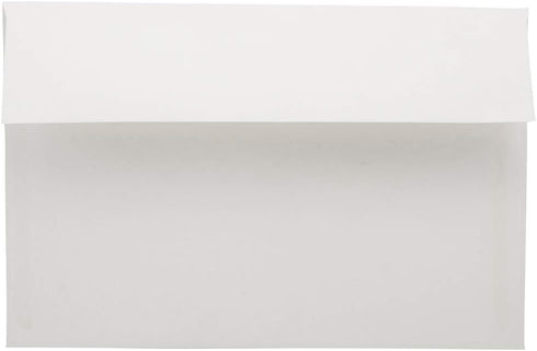JAM PAPER A9 Foil Lined Invitation Envelopes - 5 3/4 x 8 3/4 - White with Ivory Foil - 50/Pack