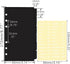 Black A6 Cash Envelopes, 12pcs Zippless Budget Binder Pocket with Index Divider and 2pcs Tabs Stickers for Cash Stuffing
