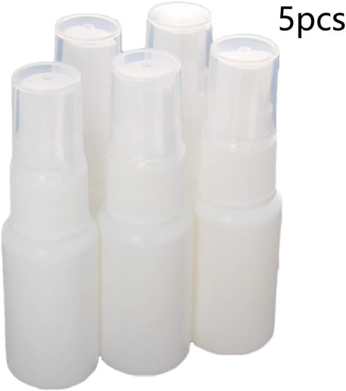 Othmro Fine Mist Spray Bottle, 20ml Plastic White Bottles Atomizer Pump, Refillable 5pcs