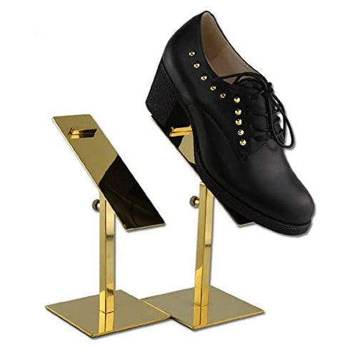 Adjustable Gold Stainless Steel Shoe Display Stand Holder
