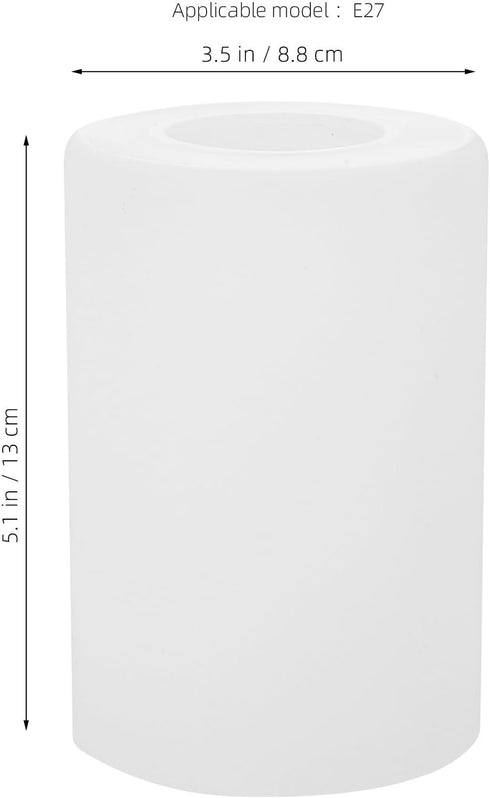 SOLUSTRE Frosted Glass Shade Cylinder Pendant Light Cover White Glass Lampshade Replacement Lamp Globe for Chandelier