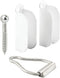 Make-2-Fit PL 8103 Set, 1-9/16 in. x 1-1/2 in, for Double Hung 2 Hangers & 1 Latch, White
