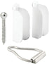 Make-2-Fit PL 8103 Set, 1-9/16 in. x 1-1/2 in, for Double Hung 2 Hangers & 1 Latch, White