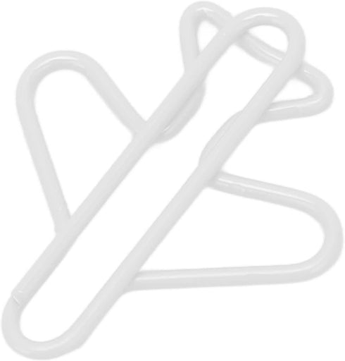 Paper Clip Holder for Desk, 100 Pieces Cute Paper Clips, Anti Slip Light Durable White Plane Shape Fancy Paperclips for