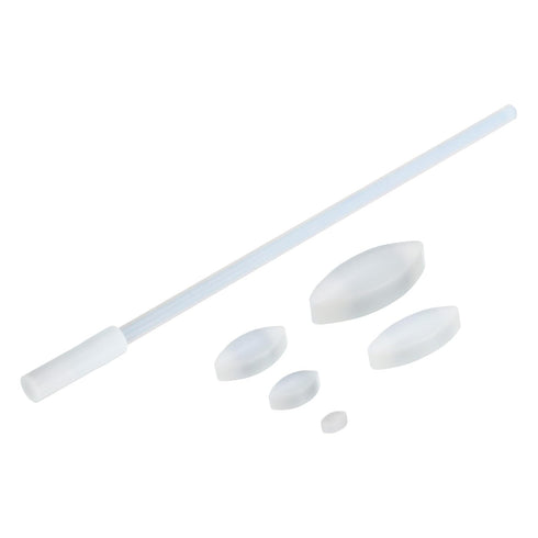 MECCANIXITY Magnetic Stirrer Mixer Stir Bar Set, 5 Sizes Olive Shape and Straight Retriever for Laboratory, White