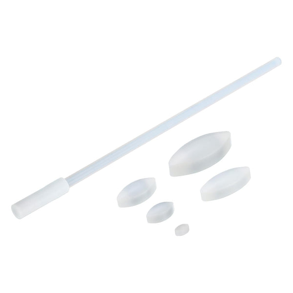 MECCANIXITY Magnetic Stirrer Mixer Stir Bar Set, 5 Sizes Olive Shape and Straight Retriever for Laboratory, White