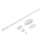 MECCANIXITY Magnetic Stirrer Mixer Stir Bar Set, 5 Sizes Olive Shape and Straight Retriever for Laboratory, White
