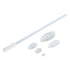 MECCANIXITY Magnetic Stirrer Mixer Stir Bar Set, 5 Sizes Olive Shape and Straight Retriever for Laboratory, White